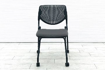 ルナチェア 【4脚セット】 オカムラ 2019年製 中古 ミーティングチェア 会議椅子 中古オフィス家具 81S1CK-FSG2 ミディアムグレー画像