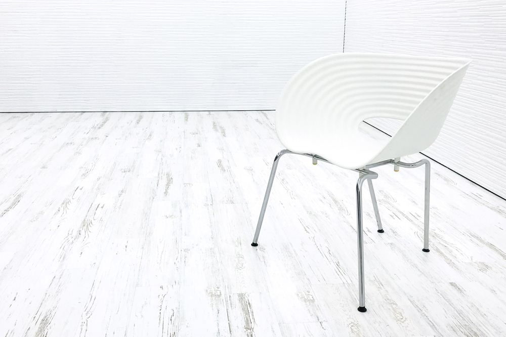 トムバックチェア ヴィトラ トムバック 中古 中古オフィス家具 Vitra Tom Vac Tomvac スタッキングチェア ホワイトの画像