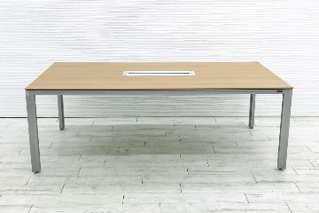オカムラ ミーティングテーブル 中古 W2100 会議テーブル 幅2100 会議机 中古オフィス家具 4L12画像