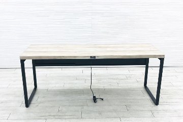 オカムラ アルトピアッツァ 作業机 ミーティングテーブル カウンターテーブル W1800 幅1800 会議机 中古オフィス家具 ビンテージエルム画像