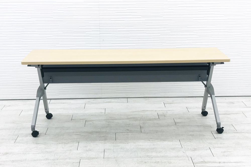 オカムラ フラプター ネスティングテーブル 会議テーブル ミーティングテーブル 中古 会議机 幅1800mm 中古オフィス家具 81F1AA-MK37画像