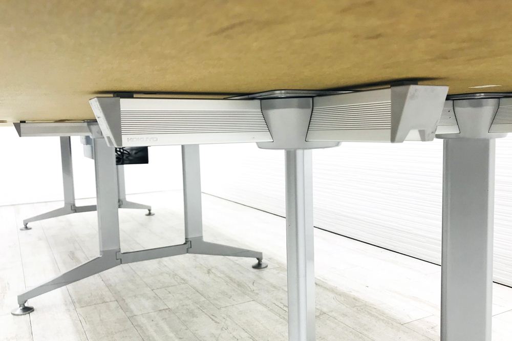 コクヨ 大型会議テーブル 中古 W3600×D1200mm×H720mm 幅3600 ミーティングテーブル 会議机 中古オフィス家具画像