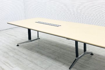 コクヨ 大型会議テーブル 中古 W4000×D1200mm×H720mm 幅4000 ミーティングテーブル 会議机 中古オフィス家具画像