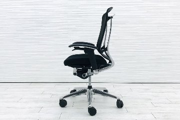 オカムラ コンテッサセコンダ コンテッサチェア 2018年製 中古 高機能チェア 中古オフィス家具 座クッション ブラック画像