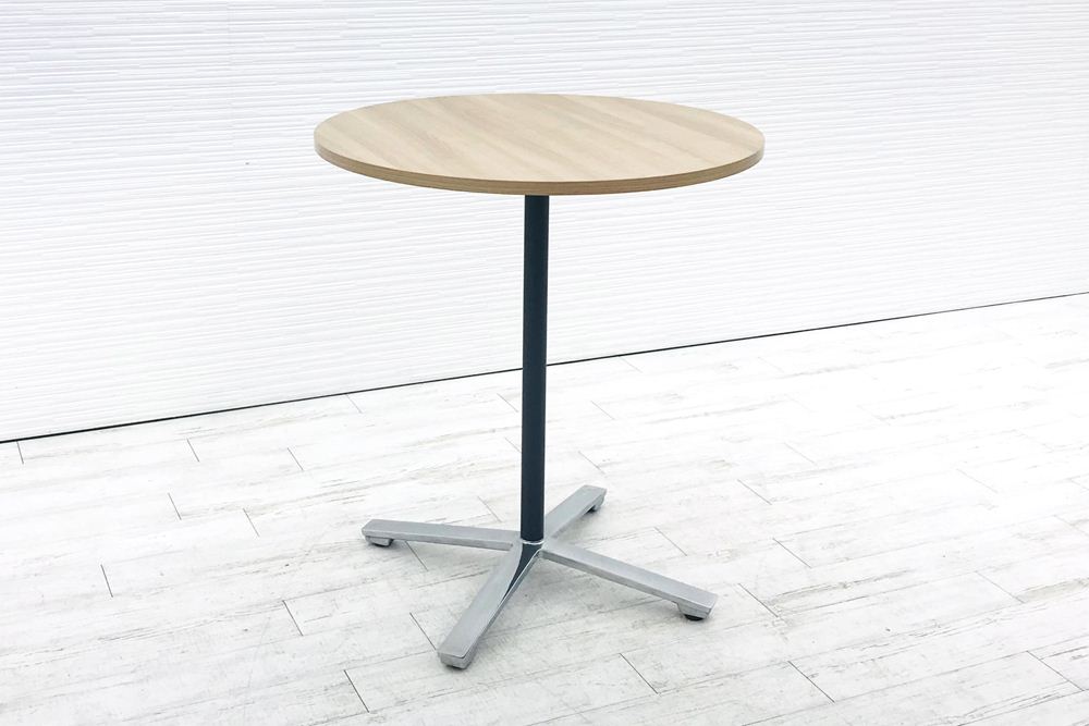 コクヨ ハイテーブル 丸テーブル 中古テーブル ミーティングテーブル W900 H1000中古オフィス家具の画像