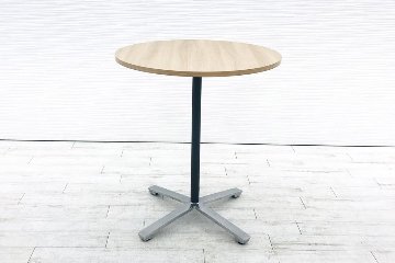 コクヨ ハイテーブル 丸テーブル 中古テーブル ミーティングテーブル W900 H1000中古オフィス家具画像