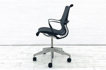 ハーマンミラー セトゥーチェア Setu Chair 中古 マルチパーパスチェア ５本脚タイプ リボンアーム グレー画像