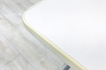 コクヨ エピファイ 中古 幅1800 奥行600 ミーティングテーブル  会議机 W1800 折りたたみテーブル 中古オフィス家具 棚板付 ホワイト画像