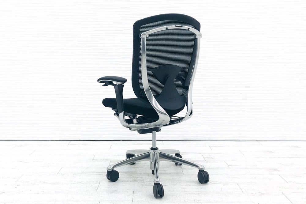 オカムラ コンテッサチェア 2015年製 中古 コンテッサ クッション 高機能チェア 中古オフィス家具 ポリッシュフレーム ブラック CM32AB画像
