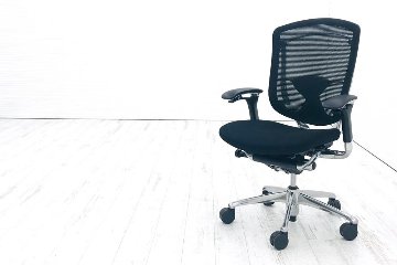 オカムラ コンテッサチェア 2015年製 中古 コンテッサ クッション 高機能チェア 中古オフィス家具 ポリッシュフレーム ブラック CM32AB画像