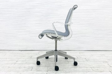 ハーマンミラー セトゥーチェア 中古 2018年製 Setu Chair マルチパーパスチェア ５本脚タイプ リボンアーム グレー系色画像