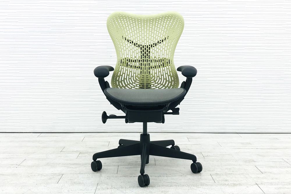 ミラチェア 中古 ハーマンミラー Herman Miller シトロン 可動肘 Mirra Chair メッシュ 中古オフィス家具画像