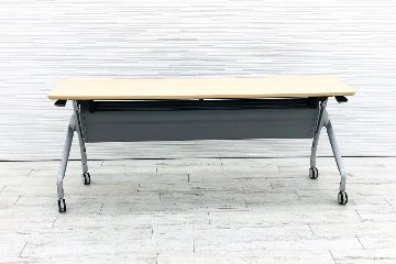 コクヨ ネスティングテーブル ミーティングテーブル 中古  会議机 幅1800 奥450 折りたたみテーブル 中古オフィス家具画像