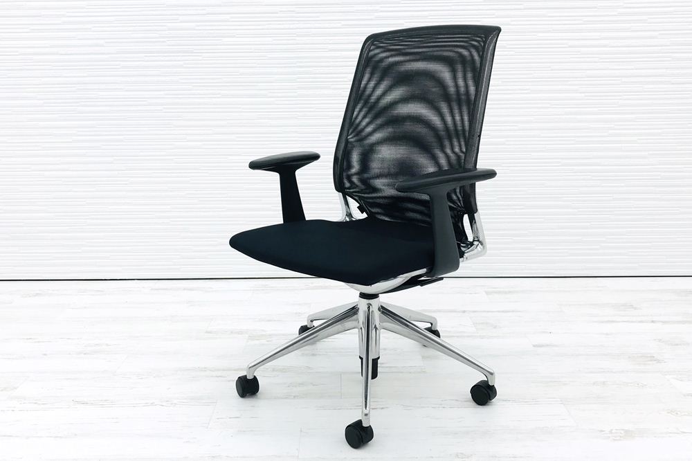 メダチェア 中古 ヴィトラ Vitra メダ MEDA 肘付 中古オフィス家具 ブラック 肘付 クッションの画像