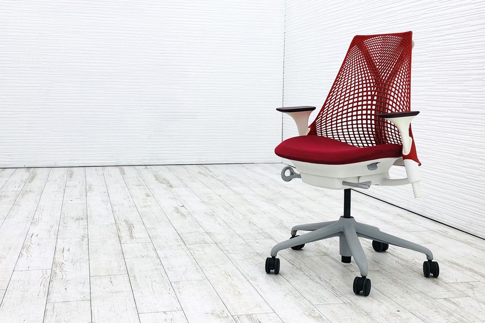 HermanMiller ハーマンミラー 高けれ セイルチェア レッド×ホワイトフレーム