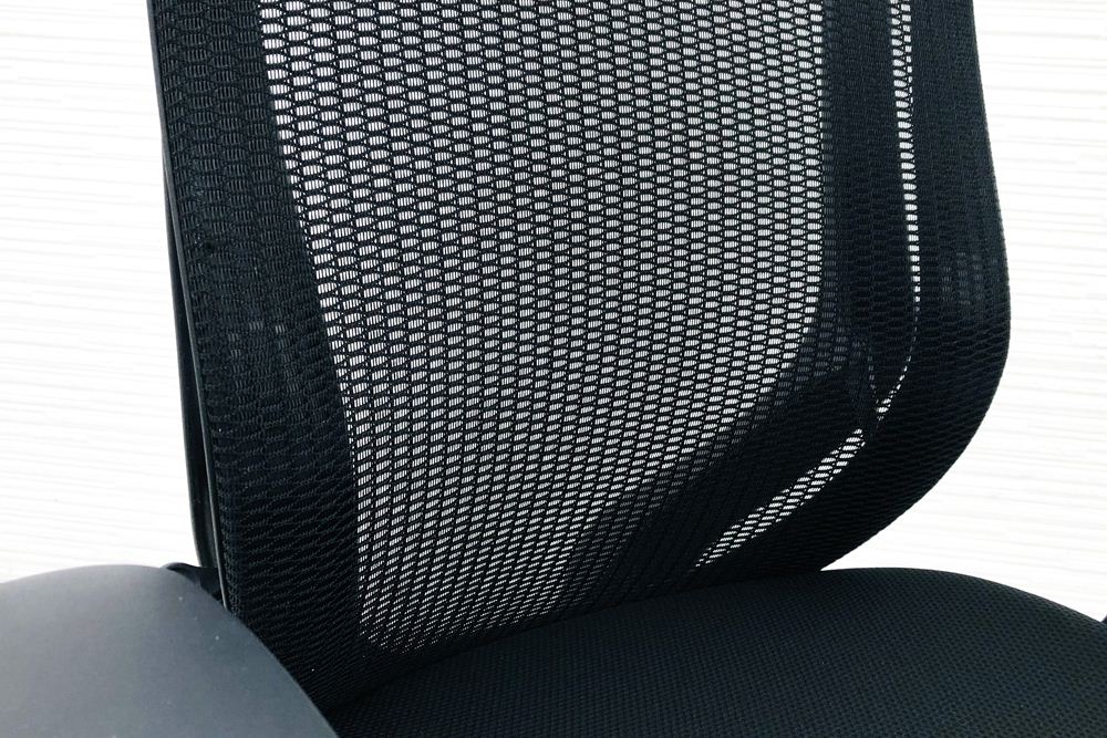 オカムラ シルフィーチェア 中古 2018年製 ハイバック 固定肘 Sylphy クッション 中古オフィス家具 C645XR-FMP1 ブラック画像