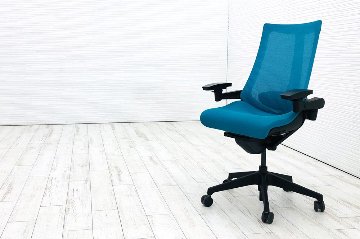 アクトチェア 2022年製 中古 イトーキ Act 可動肘 ランバーサポート 事務椅子 ITOKI 中古オフィス家具 ストロングブルー画像