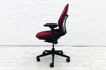 スチールケース リープチェア V2 中古 クッション Steelcase Leap 中古オフィス家具 OAチェア レッド 46216179の画像