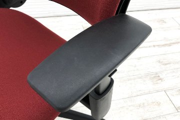 スチールケース リープチェア V2 中古 クッション Steelcase Leap 中古オフィス家具 OAチェア レッド 46216179の画像
