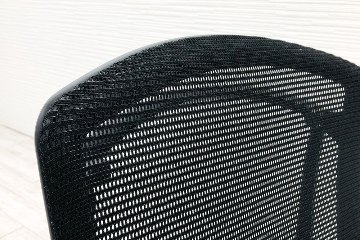オカムラ コンテッサチェア 2017年製 中古 コンテッサ クッション 固定肘 中古オフィス家具 ブラックフレーム ブラック CM22AB画像