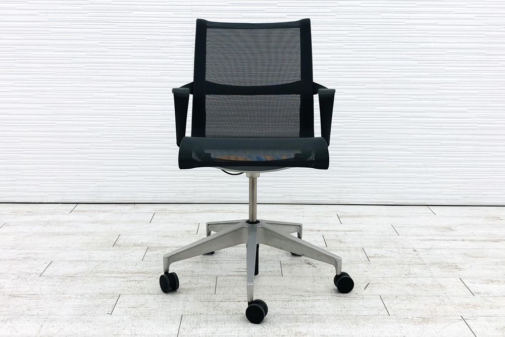 ハーマンミラー セトゥーチェア 中古 Setu Chair マルチパーパスチェア ５本脚タイプ リボンアーム グレー画像