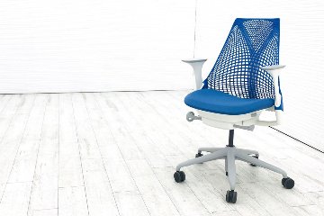 ハーマンミラー セイルチェア 中古 【前傾チルト無】 SAYL Chairs デザインチェア 中古オフィス家具 固定肘 ブルー画像