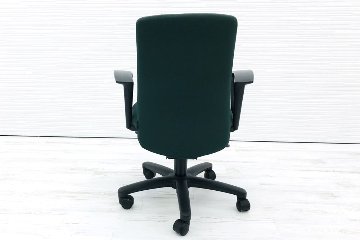 ブロスチェア 中古 オフィスチェア イトーキ ブロス クッション 固定肘 グリーン 事務椅子 ITOKI 中古オフィス家具画像