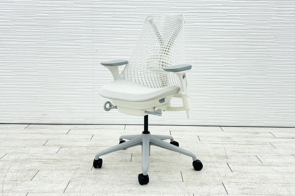 【未開封未使用品】 ハーマンミラー セイルチェア ミドルバック 中古 Herman Miller 中古オフィス家具 フルアジャスタブルアーム ランバーサポート グレーの画像