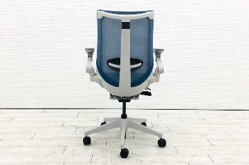 アクトチェア 2020年製 中古 イトーキ Act 可動肘 ランバーサポート 事務椅子 ITOKI 中古オフィス家具 ダックブルー画像
