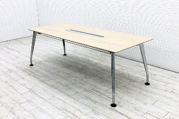 サイビ コクヨ 中古 幅2100 SAIBI 小型会議テーブル ミーティングテーブル 中古オフィス家具 2100/900/720画像