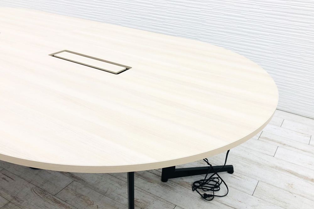 オカムラ アプションフリー 楕円テーブル ミーティングテーブル ワークテーブル 幅2800 OKAMURA 中古オフィス家具 2800/1400/720