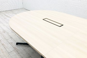 オカムラ アプションフリー 楕円テーブル ミーティングテーブル ワークテーブル 幅2800 OKAMURA 中古オフィス家具 2800/1400/720画像