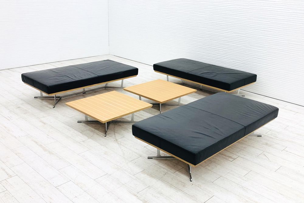 アルティ ヴォーロ 【5点セット】 ベンチソファ 中古 arti Volo 応接ソファー 中古オフィス家具 二人掛けベンチの画像