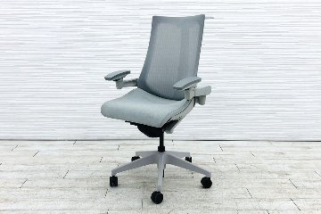 アクトチェア 2019年製 中古 イトーキ Act 可動肘 事務椅子 ITOKI 中古オフィス家具 ホワイトグレー画像
