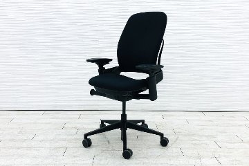 スチールケース リープチェア V2 中古 ブラック クッション Steelcase Leap 中古オフィス家具 LEAP-10100の画像