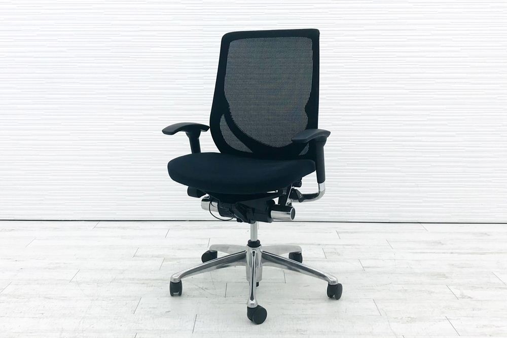 【専用ページ】 9脚セット オカムラ ゼファーチェア 中古 オフィスチェア ゼファー 中古オフィス家具 Zephyr クッション メッシュ 可動肘 ブラックの画像