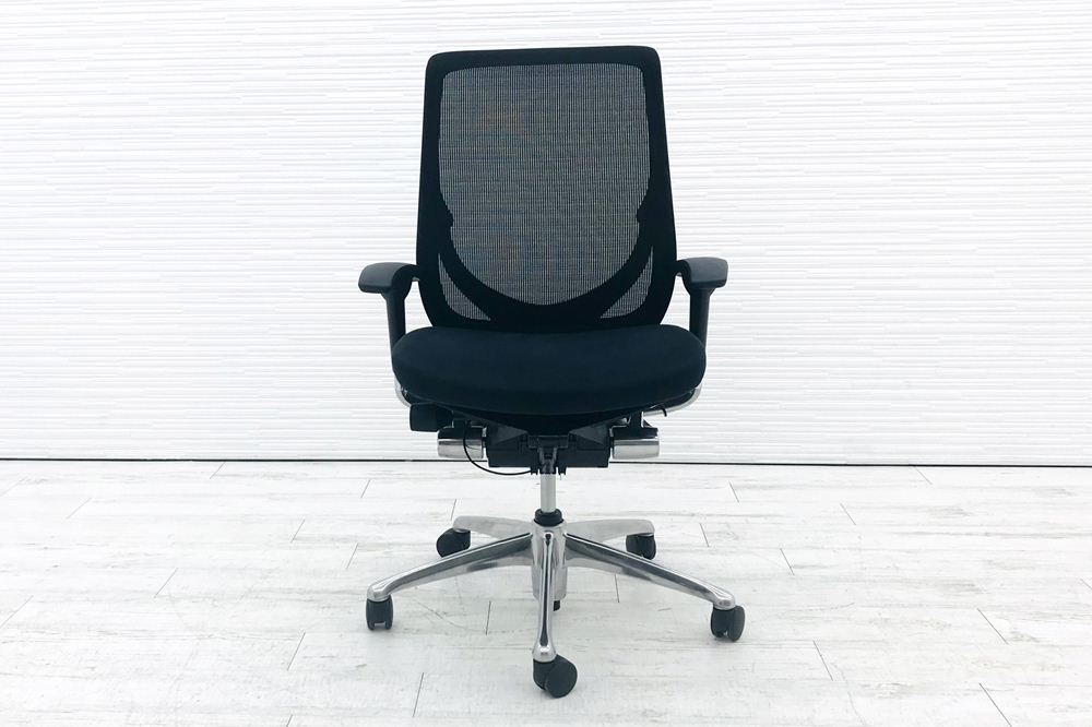 【専用ページ】 9脚セット オカムラ ゼファーチェア 中古 オフィスチェア ゼファー 中古オフィス家具 Zephyr クッション メッシュ 可動肘 ブラックの画像