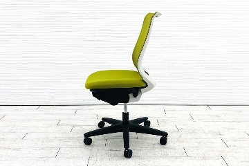 コクヨ ミトラチェア 2019年製 中古 KOKUYO 背メッシュ 肘無 中古事務椅子 中古オフィス家具 グリーン画像