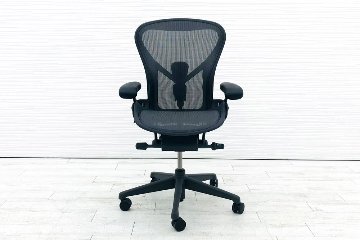 【未開封未使用品】 ハーマンミラー アーロンチェア リマスタード Cサイズ フル装備 Aeron Chairs Remastered 中古 Herman Miller 中古オフィス家具 グラファイトの画像