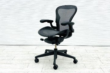 アーロンチェア リマスタード Aサイズ ライトシリーズ ハーマンミラー 中古 2018年製 Herman Miller Aeron Chairs 中古オフィス家具 グラファイトの画像