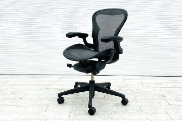 アーロンチェア リマスタード Aサイズ ライトシリーズ ハーマンミラー 中古 2018年製 Herman Miller Aeron Chairs 中古オフィス家具 グラファイト画像