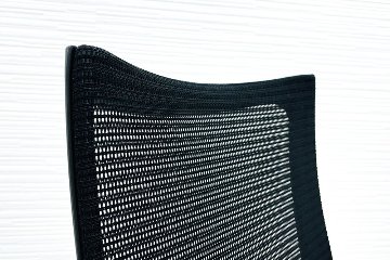 オカムラ Baron バロンチェア ハイバック 中古 2014年製 中古オフィス家具 固定肘 座クッション デザインアーム ブラックの画像