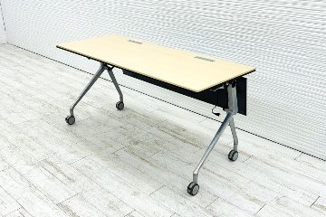 オカムラ インターアクト ミーティングテーブル 中古 INTERACT ネスティングテーブル 会議机 中古オフィス家具 1500/600/720の画像