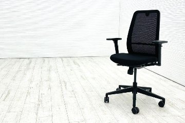 Personality(パーソナリティ)シリーズ スチールケース 中古 Steelcase 中古オフィス家具 ブラック PVT-111111の画像