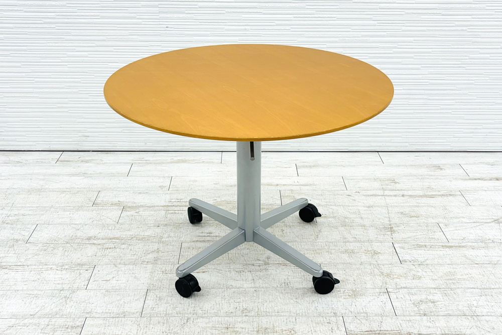 昇降テーブル 丸テーブル 中古 ハイテーブル ハーマンミラー Herman Miller カウンターテーブル 1000/1000/745～1145の画像