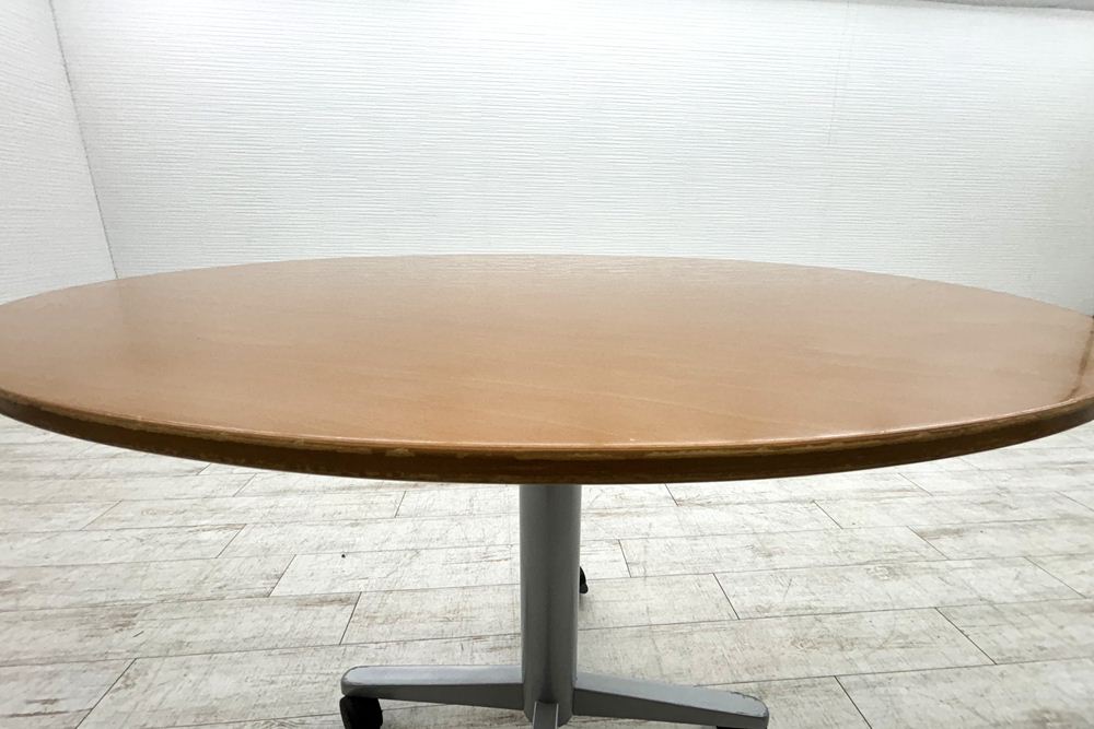 昇降テーブル 丸テーブル 中古 ハイテーブル ハーマンミラー Herman Miller カウンターテーブル 1000/1000/745～1145の画像