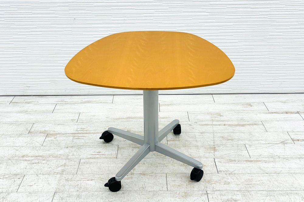 昇降テーブル 楕円テーブル 中古 ハイテーブル ハーマンミラー Herman Miller カウンターテーブル 870/840/745～1145の画像