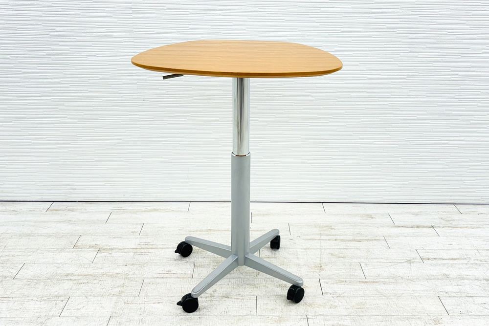 昇降テーブル 楕円テーブル 中古 ハイテーブル ハーマンミラー Herman Miller カウンターテーブル 870/840/745～1145の画像
