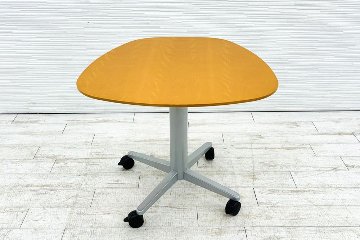 昇降テーブル 楕円テーブル 中古 ハイテーブル ハーマンミラー Herman Miller カウンターテーブル 870/840/745～1145の画像