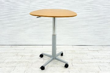 昇降テーブル 楕円テーブル 中古 ハイテーブル ハーマンミラー Herman Miller カウンターテーブル 870/840/745～1145の画像